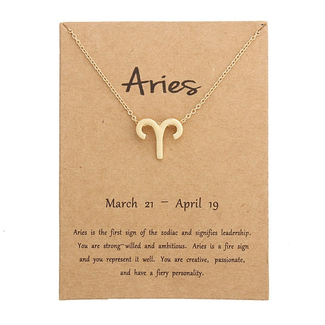Zodiac Sign Necklace for Women