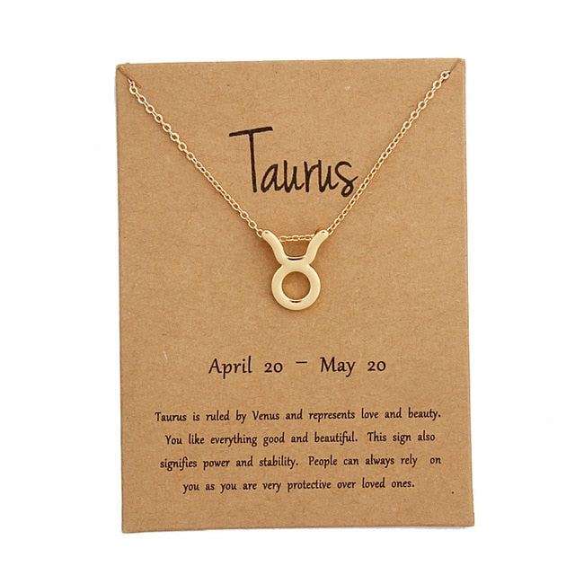 Zodiac Sign Necklace for Women