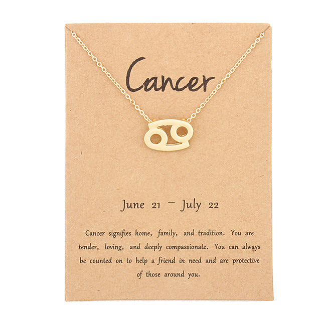 Zodiac Sign Necklace for Women