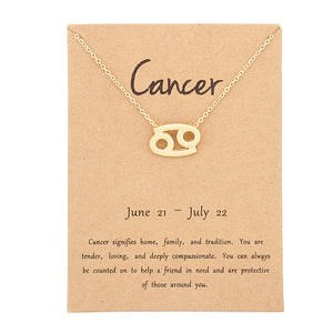 Zodiac Sign Necklace for Women