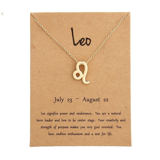 Zodiac Sign Necklace for Women