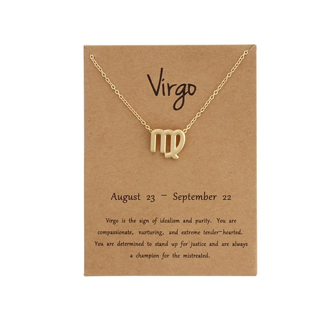 Zodiac Sign Necklace for Women