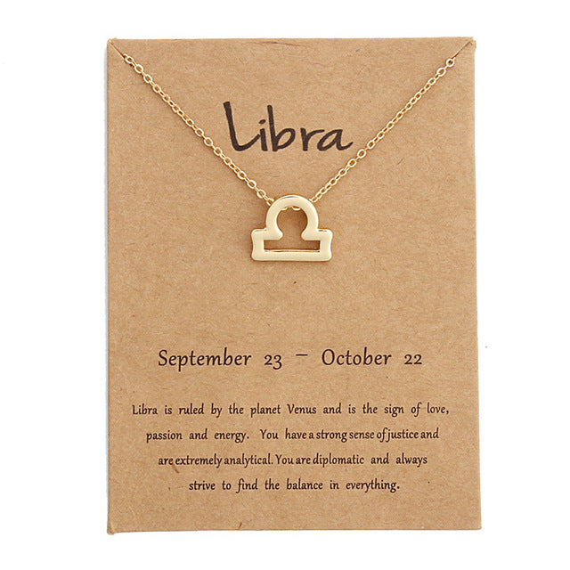 Zodiac Sign Necklace for Women