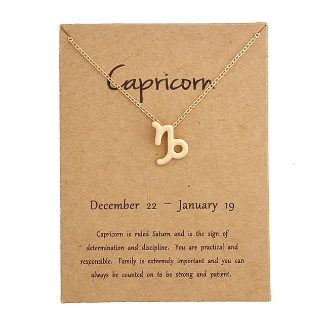 Zodiac Sign Necklace for Women