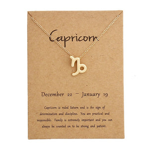 Zodiac Sign Necklace for Women